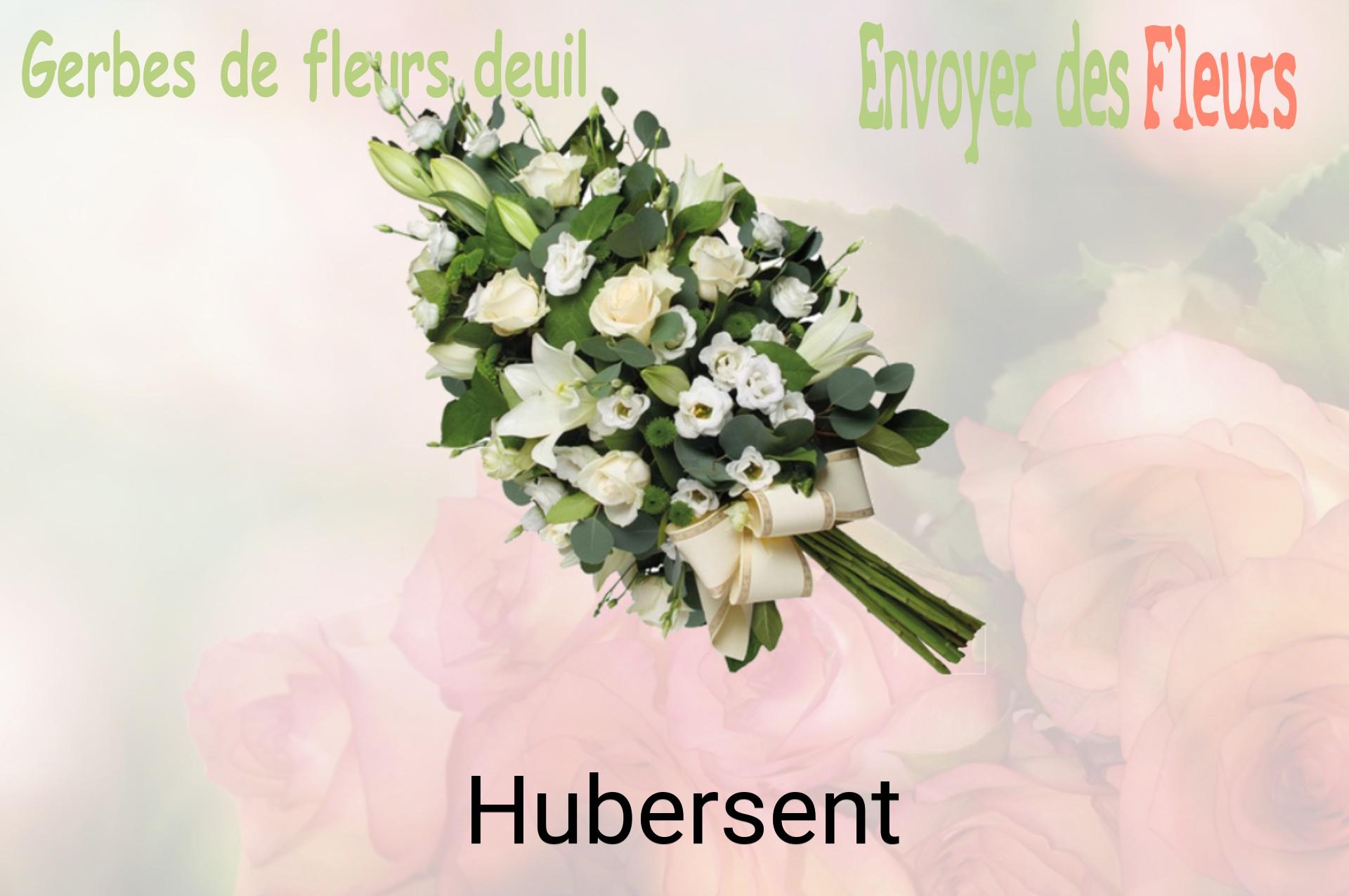 Gerbe de fleurs de deuil livrée à Hubersent